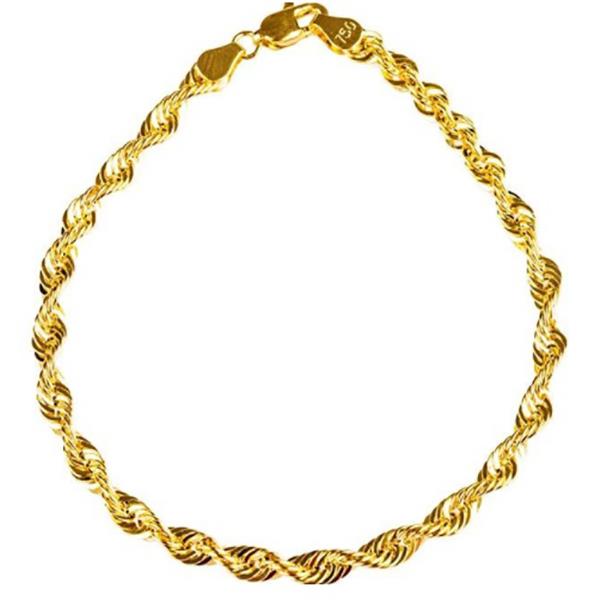 دستبند طلا 18 عیار زنانه دوست خوب مدل مارپیچ کد dk162